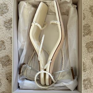 Dear Frances Cream Braided Sandals